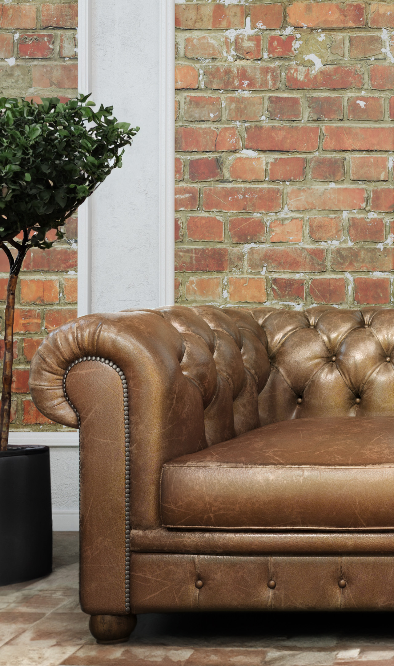 Portfolio image about chesterfield leather sofa